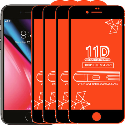 Qyist Edge To Edge Tempered Glass for Apple iPhone 7(Pack of 4)