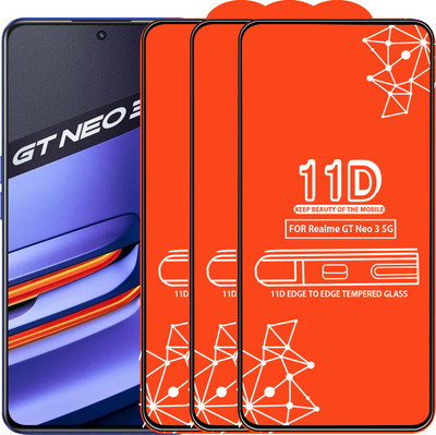 Roxel Edge To Edge Tempered Glass for Realme Gt Neo 3 5G(Pack of 3)
