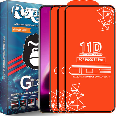 Roxel Edge To Edge Tempered Glass for Poco F4 Pro(Pack of 3)