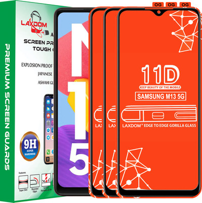 Laxdom Edge To Edge Tempered Glass for SAMSUNG GALAXY M13 5G(Pack of 3)