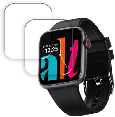SOMTONE Edge To Edge Tempered Glass for alt Lit 1.85 inch SMARTWATCH SCREEN GUARD(Pack of 2)