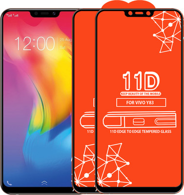 Qyist Edge To Edge Tempered Glass for Vivo Y83(Pack of 2)