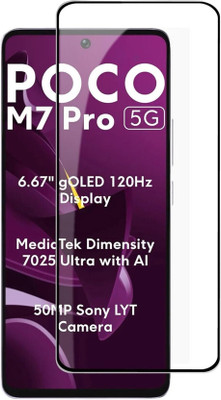 DMJHP Edge To Edge Tempered Glass for Poco M7 Pro 5G(Pack of 1)