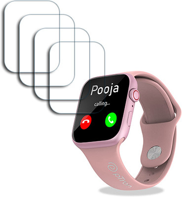 SOMTONE Edge To Edge Tempered Glass for pTron Force X12S Bluetooth Calling Smartwatch 1.85 inch CREEN GUARD(Pack of 4)