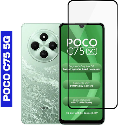 Gorilla Cases Edge To Edge Tempered Glass for POCO C75 5G, POCO C75 5G(Pack of 1)