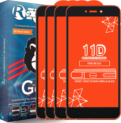 Roxel Edge To Edge Tempered Glass for Redmi Go(Pack of 4)