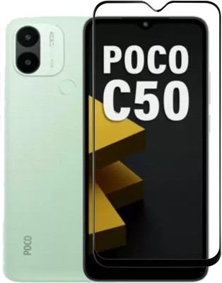 O2MG Edge To Edge Tempered Glass for POCO C50(Pack of 1)
