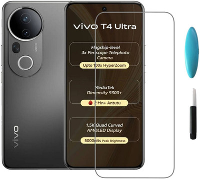 BRENZZ Edge To Edge Tempered Glass for Vivo T4 Ultra 5G(Pack of 1)