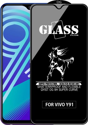 Qyist Edge To Edge Tempered Glass for VIVO Y91(Pack of 1)