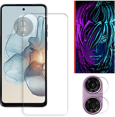 ARBAN Edge To Edge Tempered Glass for Motorola Moto G24 Power 4G Tempered Glass Screen Protector | Anti-Scratch | Edge to Edge Full Coverage | 9H Hardness (1 FRONT SCREEN GUARD + 1 CAMERA LENS PROTECTOR + 1 FREE BACK EMBOSSED SKIN002)(Pack of 1)