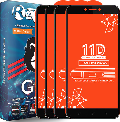 Roxel Edge To Edge Tempered Glass for Mi Max(Pack of 4)