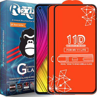Roxel Edge To Edge Tempered Glass for Mi 11 Lite(Pack of 2)