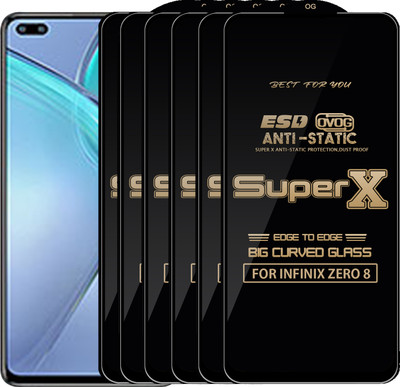 Qyist Edge To Edge Tempered Glass for INFINIX ZERO 8(Pack of 6)