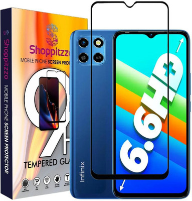 Shoppitzzo Edge To Edge Tempered Glass for Infinix Smart 6 HD**NeoShield**Millitary Grade-Anti Explosion-Tempered Glass/Full Screen Coverage-Edge to Edge/9H Hardness/With Easy Installation Kit(Pack of 1)