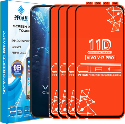 PFOAM Edge To Edge Tempered Glass for VIVO V17 PRO(Pack of 4)