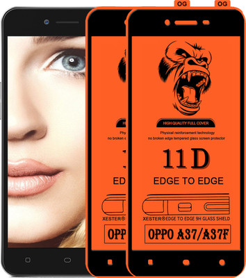 PFOAM Edge To Edge Tempered Glass for Oppo A37f(Pack of 2)