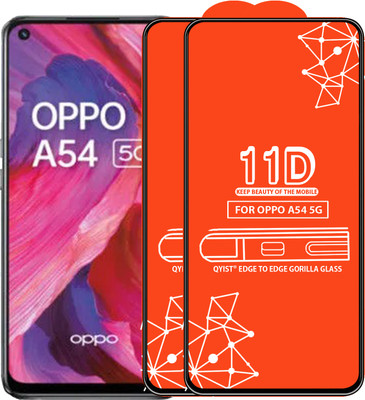 Qyist Edge To Edge Tempered Glass for Oppo A54 5G(Pack of 2)