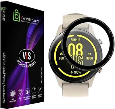 iWishKart Edge To Edge Tempered Glass for NoiseFit Halo, 1.43Inch, Smart Watch NOT Included, NOT Tempered Glass, Curved Screen Guard(Pack of 1)