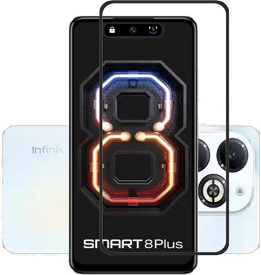 MD SmartBuy Edge To Edge Tempered Glass for Infinix Smart 8 Plus(Pack of 1)