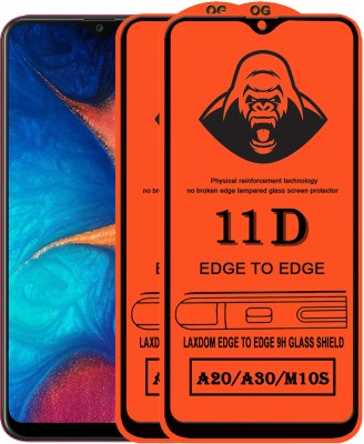 Laxdom Edge To Edge Tempered Glass for SAMSUNG GALAXY A20(Pack of 2)
