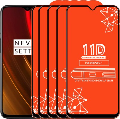 Qyist Edge To Edge Tempered Glass for Oneplus 7(Pack of 5)