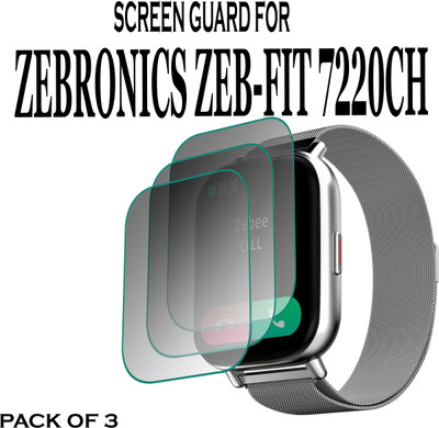 hirdesh Edge To Edge Tempered Glass for Zebronics ZEB-FIT7220CH SMARTWATCH SCREEN GUARD(Pack of 3)