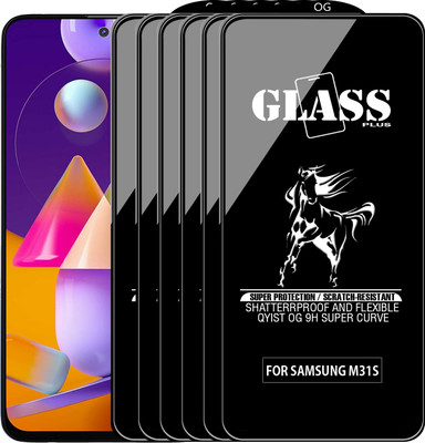 Qyist Edge To Edge Tempered Glass for SAMSUNG GALAXY M31S(Pack of 6)