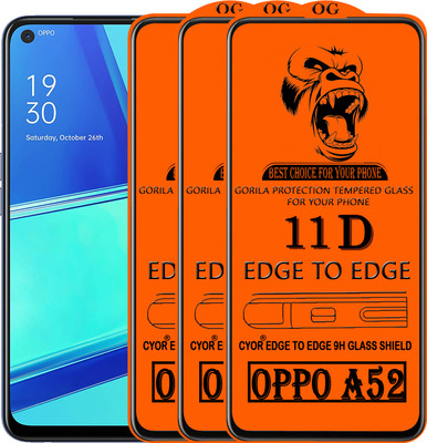CYOR Edge To Edge Tempered Glass for OPPO A52(Pack of 3)