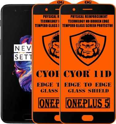 CYOR Edge To Edge Tempered Glass for OnePlus 5(Pack of 2)