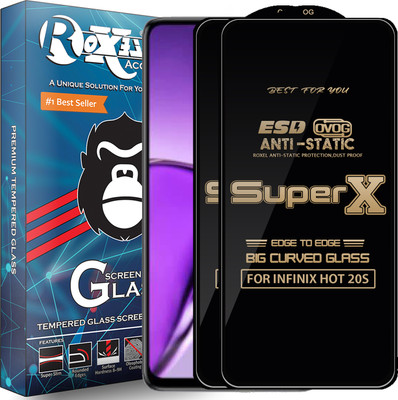 Roxel Edge To Edge Tempered Glass for INFINIX HOT 20S(Pack of 2)