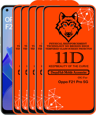 DeepzHub Edge To Edge Tempered Glass for OPPO F21 Pro 5G(Pack of 5)