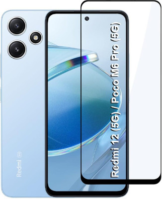 EITANSHA CREATION Edge To Edge Tempered Glass for Redmi 12 4G, Redmi 12 5G, POCO M6 Pro 5G(Pack of 1)