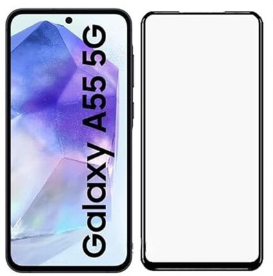 VAKIBO Edge To Edge Tempered Glass for Samsung Galaxy A55 5G(Pack of 1)