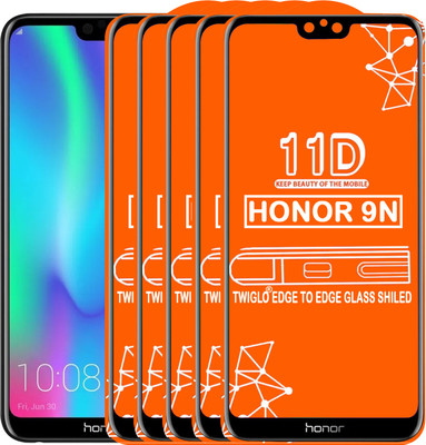TWIGLO Edge To Edge Tempered Glass for Honor 9N(Pack of 5)