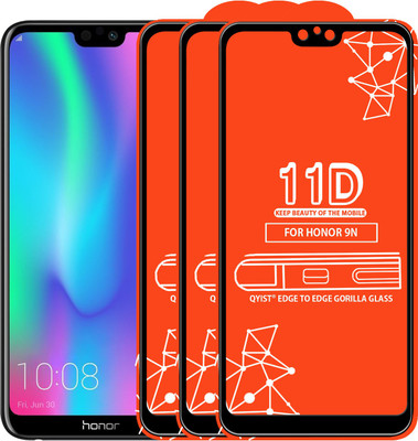 Qyist Edge To Edge Tempered Glass for Honor 9N(Pack of 3)