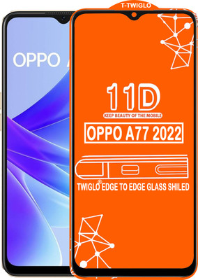 TWIGLO Edge To Edge Tempered Glass for OPPO A77 2022(Pack of 1)