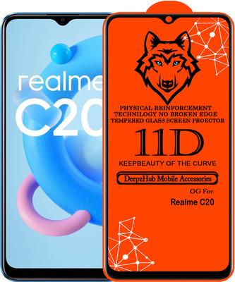 CRodible Edge To Edge Tempered Glass for Realme C20(Pack of 1)
