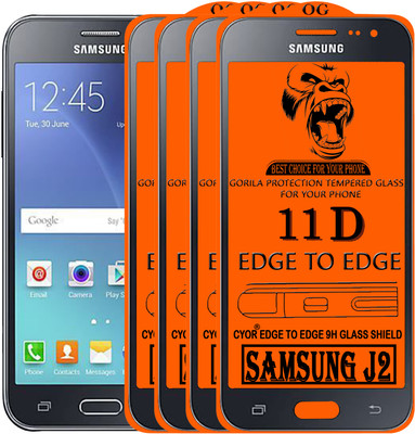 CYOR Edge To Edge Tempered Glass for Samsung Galaxy J2(Pack of 4)