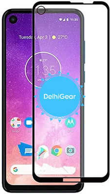 S R WORLD Edge To Edge Tempered Glass for Motorola One Vision, 11D Glass(Pack of 1)