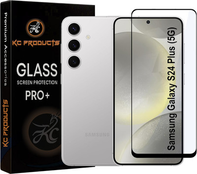 KC PRODUCTS Edge To Edge Tempered Glass for Samsung Galaxy S24 PLUS, Samsung S24 PLUS, 5g with Easy Self Installation Kit(Pack of 1)