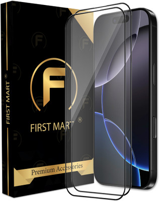 FIRST MART Edge To Edge Tempered Glass for iPhone 16 Pro, Apple iPhone 16 Pro, 16 Pro(Pack of 2)
