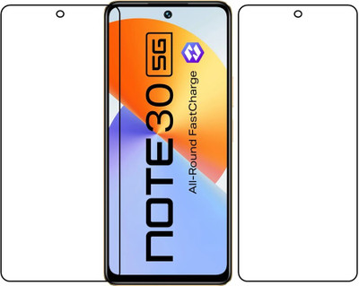 HINDU Edge To Edge Screen Guard for INFINIX NOTE 30 Smart Mobile Tempered Glass Impossible Plastic & Fiber INFINIX NOTE 30(Pack of 1)