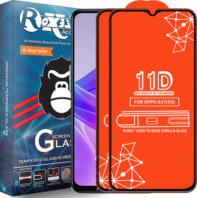 Roxel Edge To Edge Tempered Glass for Oppo A57(5G)(Pack of 2)