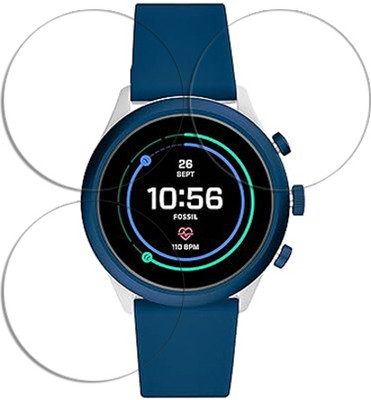 ARBAN Edge To Edge Tempered Glass for Fossil Sport 43mm SMARTWATCH SCREEN GUARD(Pack of 3)
