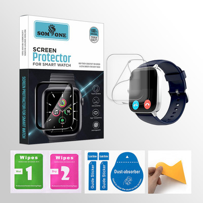 SOMTONE Edge To Edge Tempered Glass for GIZMORE GizFit Flash 1.85 Inch Smartwatch 2 PROTECTOR + 2 WIPES + 2 DUST REMOVAL STICKER + 1 WIPER(Pack of 2) SOMTONE Edge To Edge Tempered Glass for GIZMORE GizFit Flash 1.85 Inch Smartwatch 2 PROTECTOR + 2 WIPES + 2 DUST REMOVAL STICKER + 1 WIPER(Pack of 2)