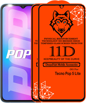 DeepzHub Edge To Edge Tempered Glass for Tecno Pop 5 LTE(Pack of 2)