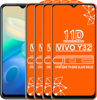 CYOR Edge To Edge Tempered Glass for VIVO Y32(Pack of 4)