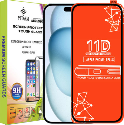 PFOAM Edge To Edge Tempered Glass for APPLE IPHONE 15 PLUS(Pack of 1)