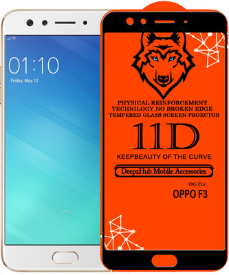 DeepzHub Edge To Edge Tempered Glass for Oppo F3(Pack of 1)