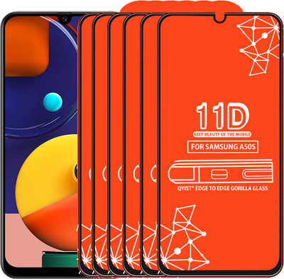 Qyist Edge To Edge Tempered Glass for Samsung Galaxy A50S(Pack of 6)